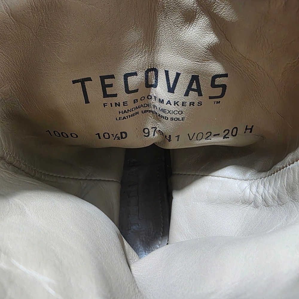 Tecovas The Cartwright Bourbon Calfskin Leather Cowboy Boots Mens 10.5 D Round - Picture 8 of 8